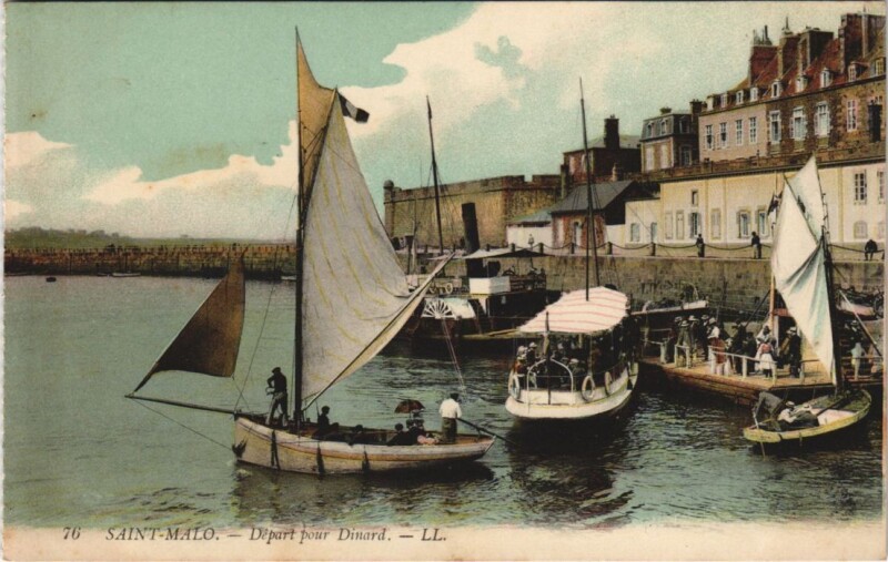 Carte postale ancienne Saint-Malo Depart pour Dinard à Dinard