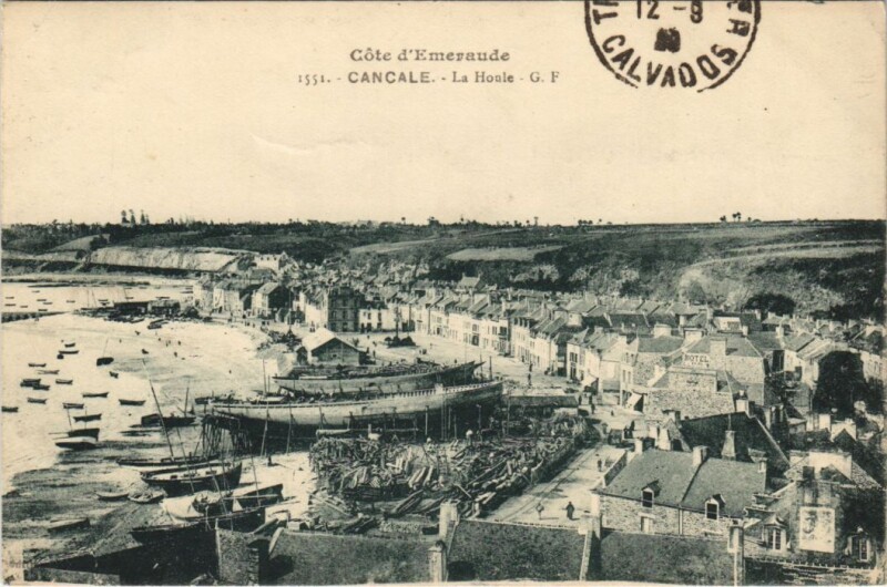 Carte postale ancienne Cancale La Houle à Cancale