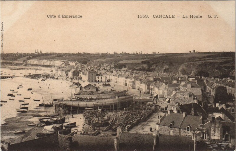 Carte postale ancienne Cancale La Houle à Cancale