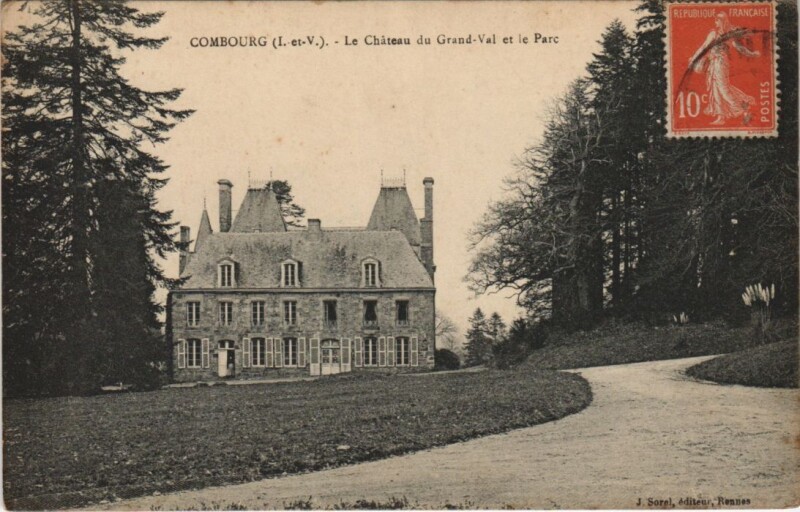 Carte postale ancienne Combourg Le Chateau du Grand-Val et le Parc à Combourg
