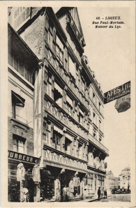 Carte postale ancienne Lisieux Rue Paul Mortain, Manoir du Lys à Lisieux