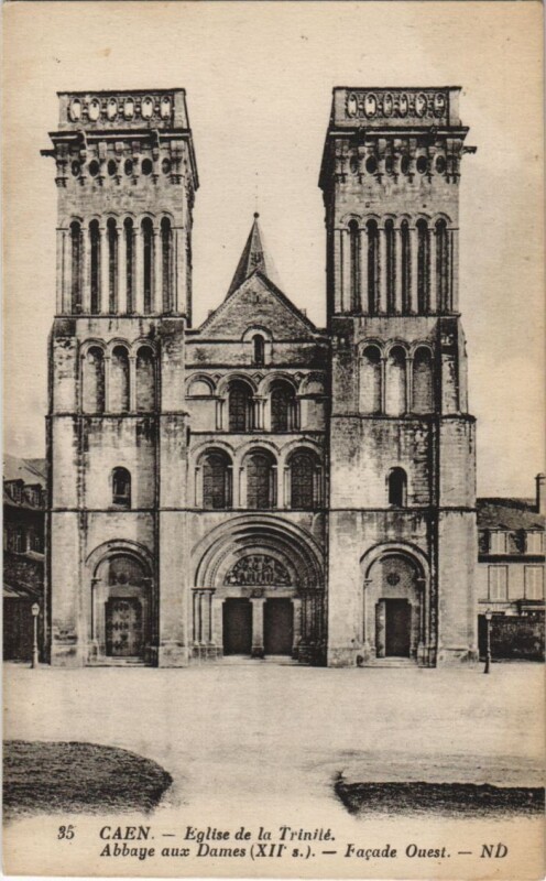 Carte postale ancienne Caen Eglise de la Trinite