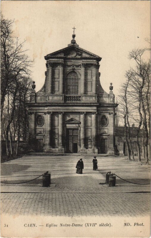 Carte postale ancienne Caen Eglise Notre Dame