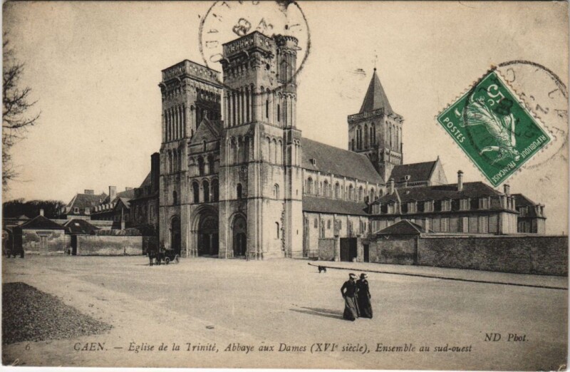 Carte postale ancienne Caen Eglise de la Trinite , Abbaye aux Dames