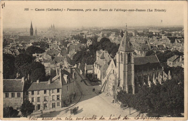Carte postale ancienne Caen Panorama