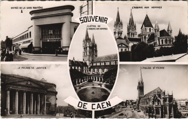 Carte postale ancienne Caen souvenir