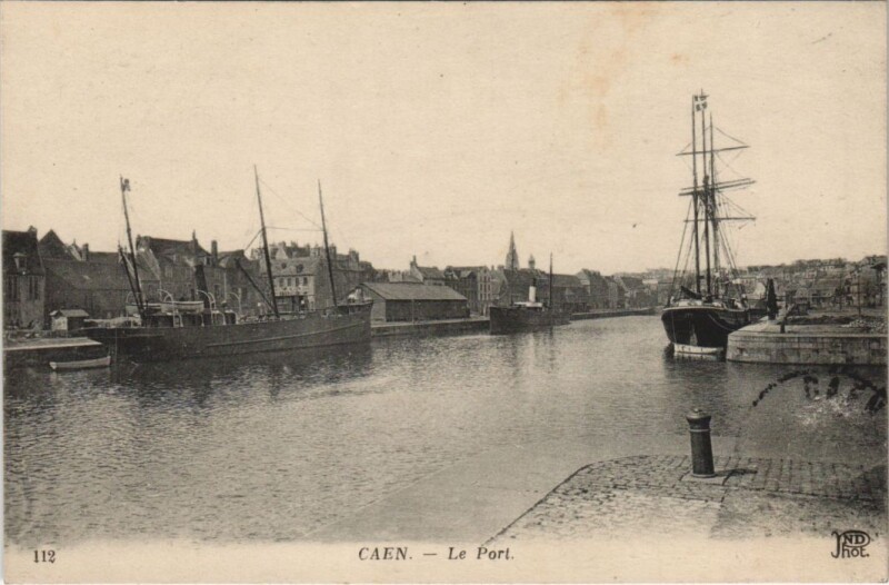 Carte postale ancienne Caen Le Port