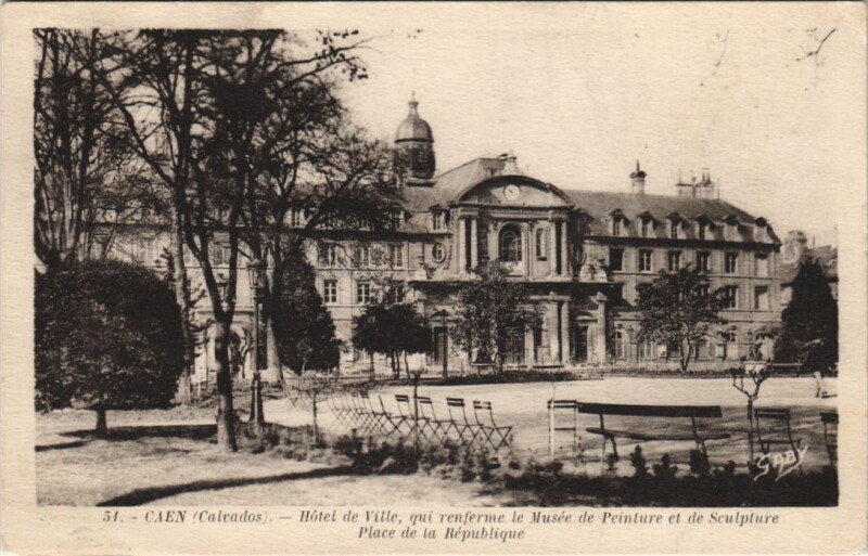 Carte postale ancienne Caen Hotel de Ville