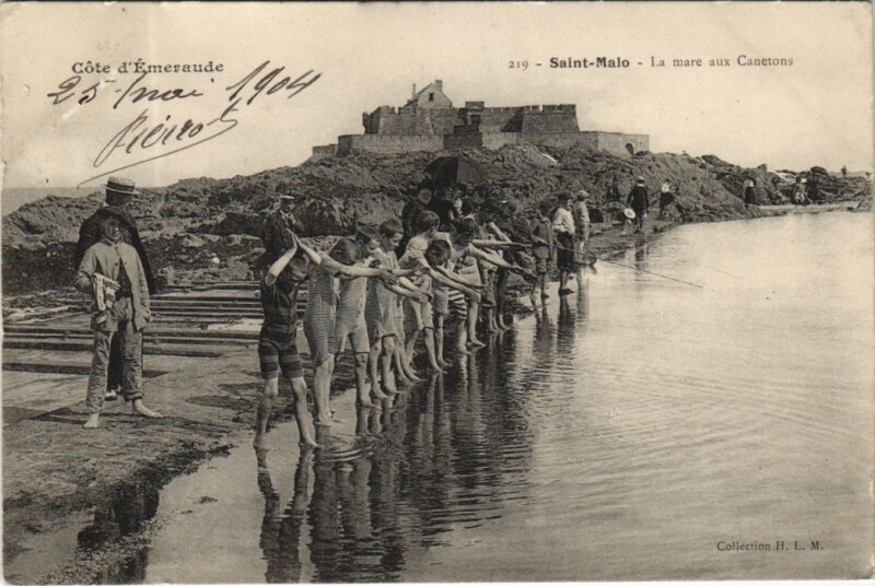 Carte postale ancienne Saint Malo La mare aux Canetons à Saint-Malo