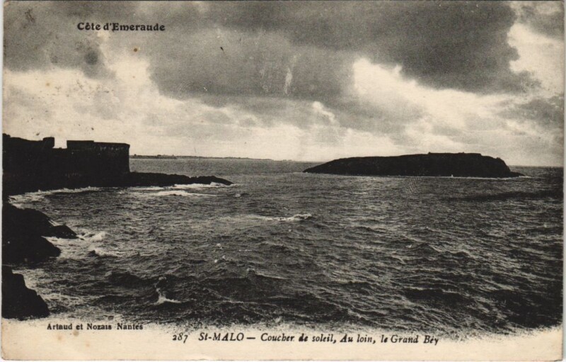 Carte postale ancienne Saint Malo Coucher de Soleil à Saint-Malo