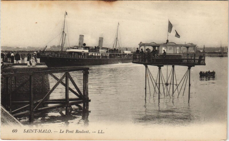 Carte postale ancienne Saint Malo Pont Roulant à Saint-Malo