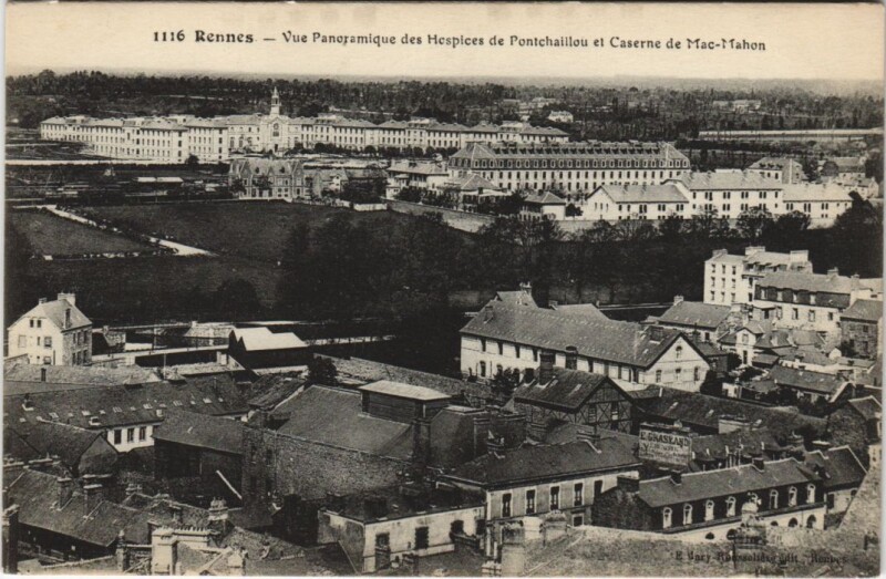 Carte postale ancienne Rennes vue panoramique à Rennes