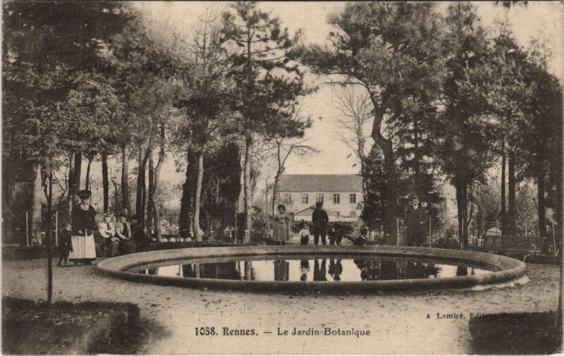 Carte postale ancienne Rennes Jardin Botanique à Rennes