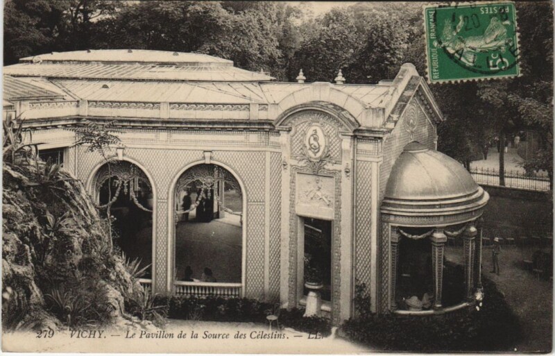 Carte postale ancienne Vichy Le Pavillon de la Source des Celestins France à Vichy