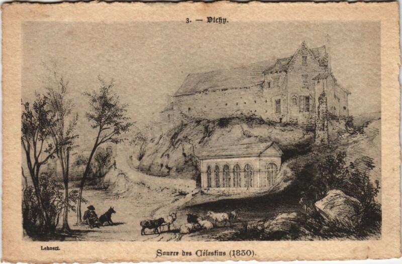 Carte postale ancienne Vichy Source des Celestins France à Vichy