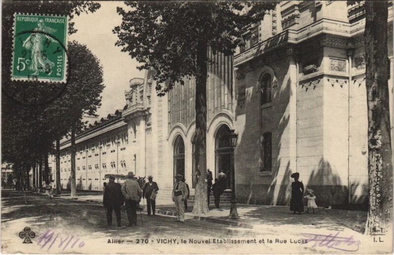 Carte postale ancienne Vichy Le Nouvel Etablissement France à Vichy