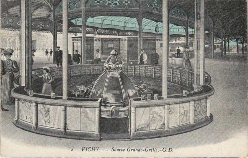 Carte postale ancienne Vichy Source Grande Grille France à Vichy