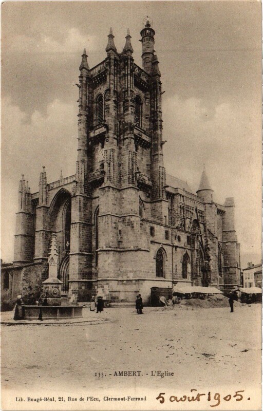 Carte postale ancienne Ambert L'Eglise à Ambert