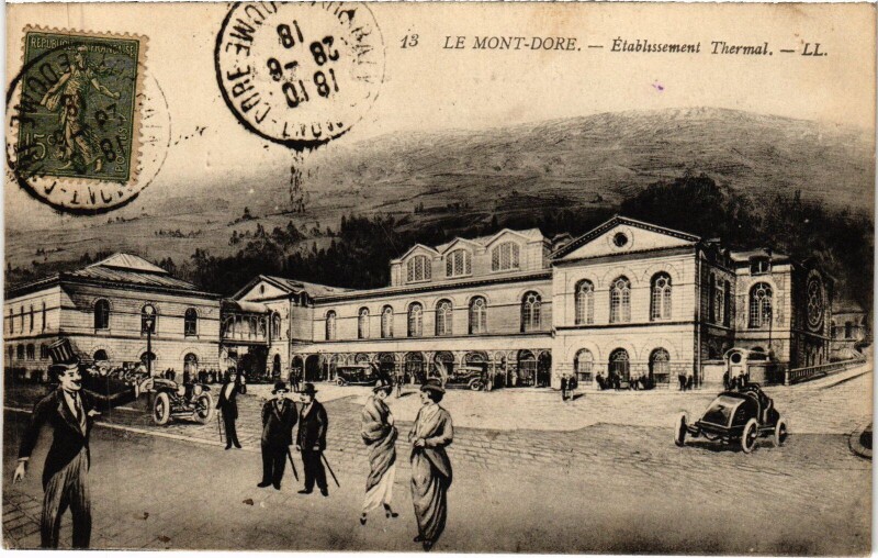 Carte postale ancienne Le Mont-Dore Etablissement Thermal à Mont-Dore