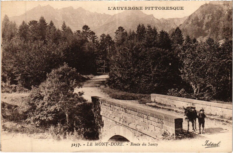 Carte postale ancienne Le Mont-Dore Route du Sancy à Mont-Dore