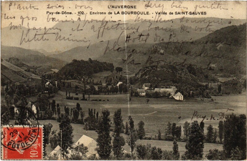 Carte postale ancienne La Bourboule Environs - Vallee de Saint-Sauves à La Bourboule