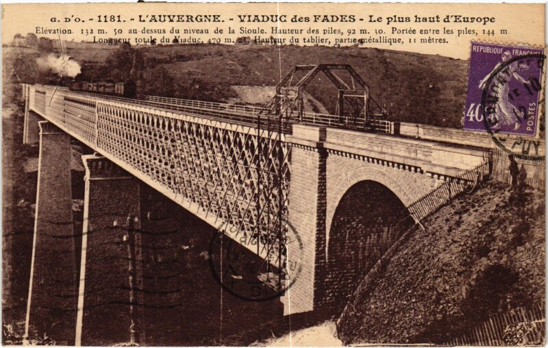 Carte postale ancienne Viaduc des Fades