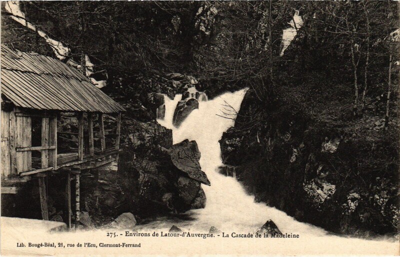 Carte postale ancienne La Tour-d'Auvergne Environs - La Casacde de la Madeleine à La Tour-d'Auvergne
