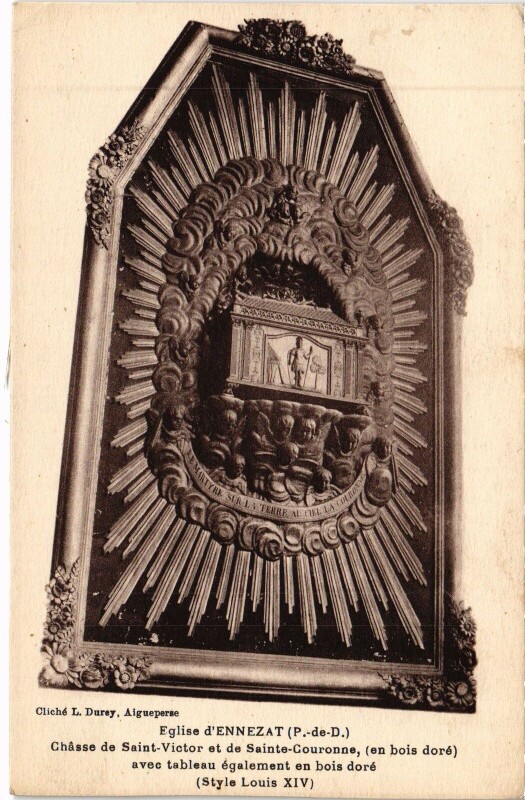 Carte postale ancienne Ennezat Eglise d'Ennezat - Artwork à Ennezat
