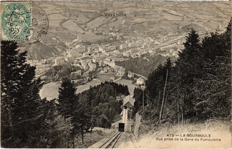 Carte postale ancienne La Bourboule Vue prise de la Gare du Funiculaire à La Bourboule