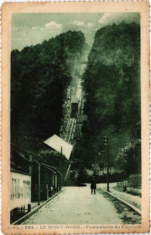 Carte postale ancienne Le Mont-Dore Funiculaire du Capucin à Mont-Dore