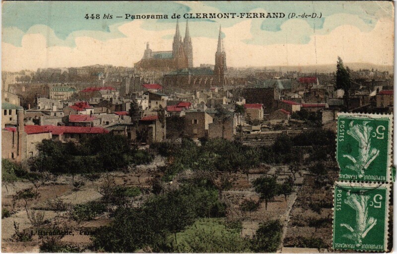 Carte postale ancienne Clermont-Ferrand Panorama à Clermont-Ferrand