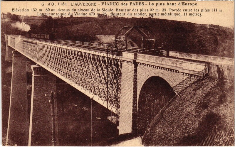 Carte postale ancienne Viaduc des Fades