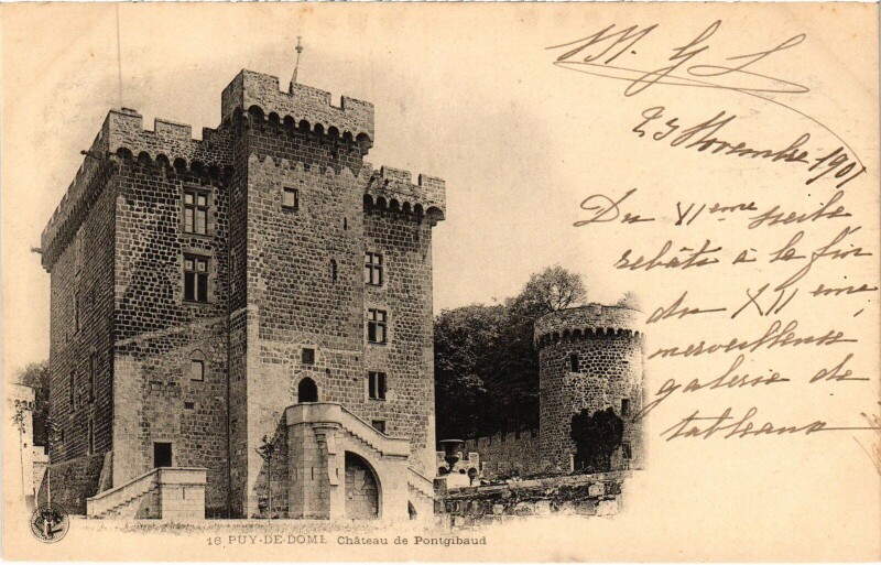 Carte postale ancienne Pontgibaud Chateau à Pontgibaud