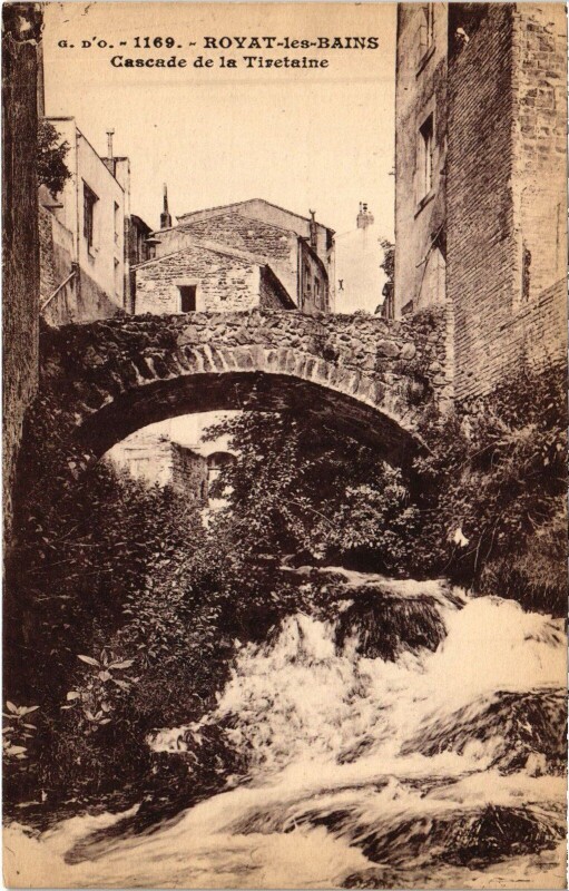 Carte postale ancienne Royat Cascade de la Tirataine à Royat