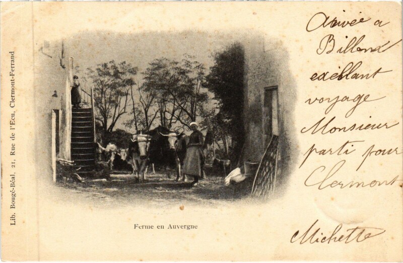 Carte postale ancienne Ferme en Auvergne