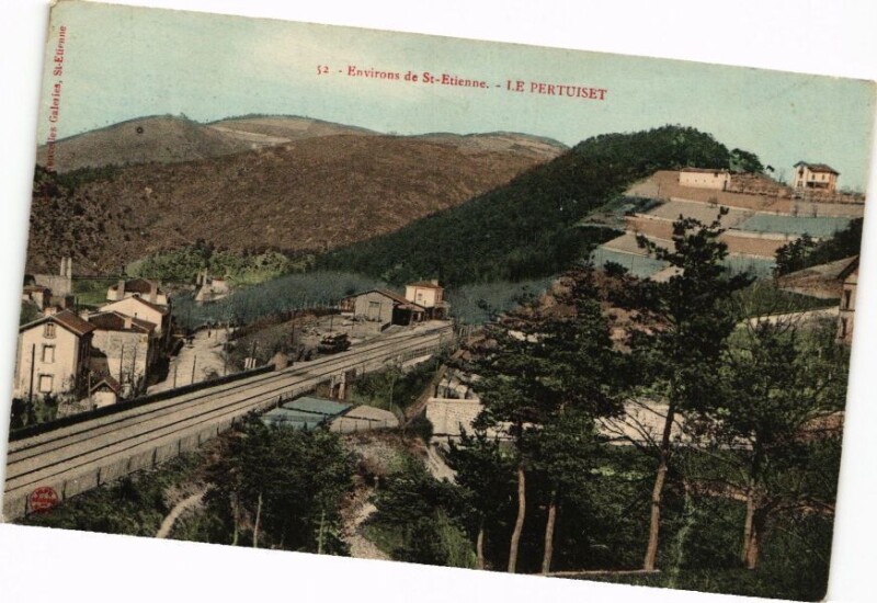 Carte postale ancienne Environs de Saint-Etienne - Le Pertuiset