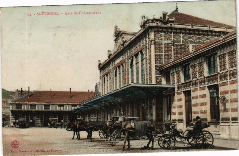 Carte postale ancienne Saint-Etienne-Gare de Chateaucreux