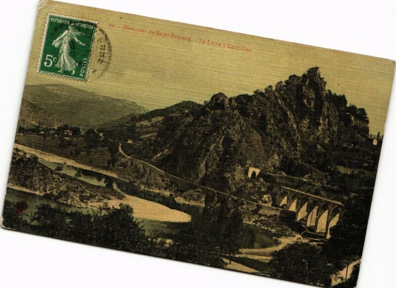 Carte postale ancienne Environs de Saint-Etienne - Le Loire a Cornillon