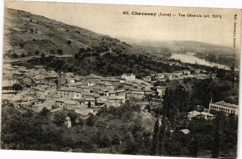 Carte postale ancienne Chavanay - Vue Générale (alt. 155m) à Chavanay