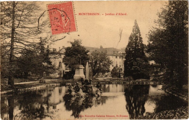 Carte postale ancienne Montbrison - Jardins d'Allard à Montbrison