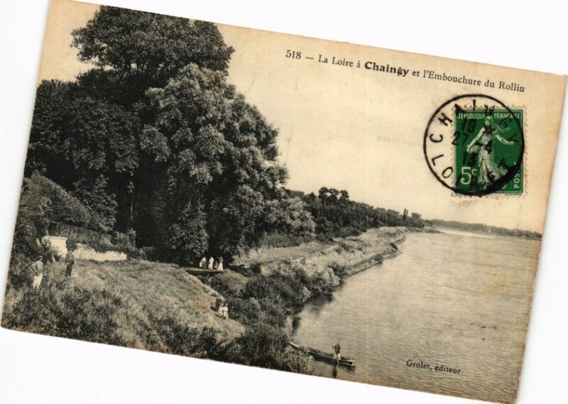 Carte postale ancienne La Loire a Chaigny et l'Embouchure du Rollin