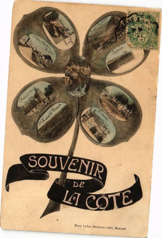 Carte postale ancienne Souvenir de la Cote