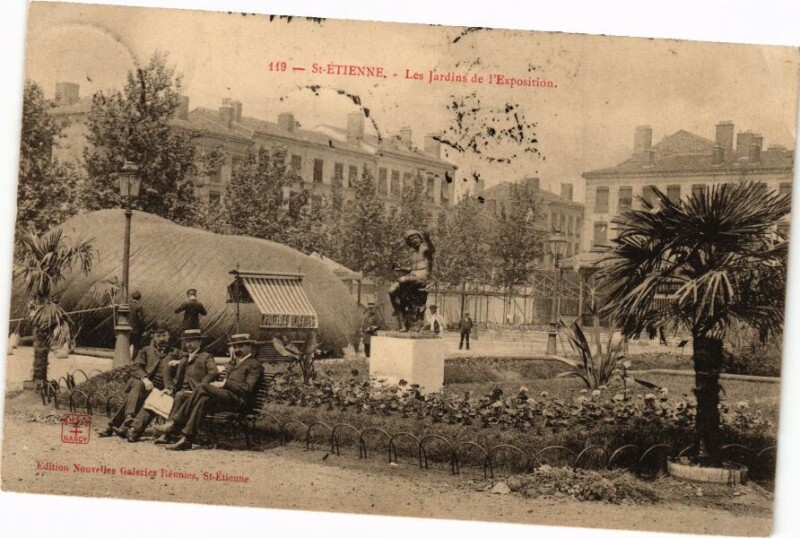Carte postale ancienne Saint-Etienne - Les Jardins de l'Esposition à Saint-Étienne
