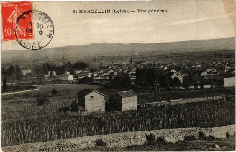 Carte postale ancienne Saint-Marcellin - Vue générale