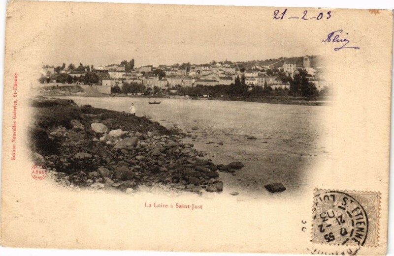 Carte postale ancienne La Loire a Saint-Just