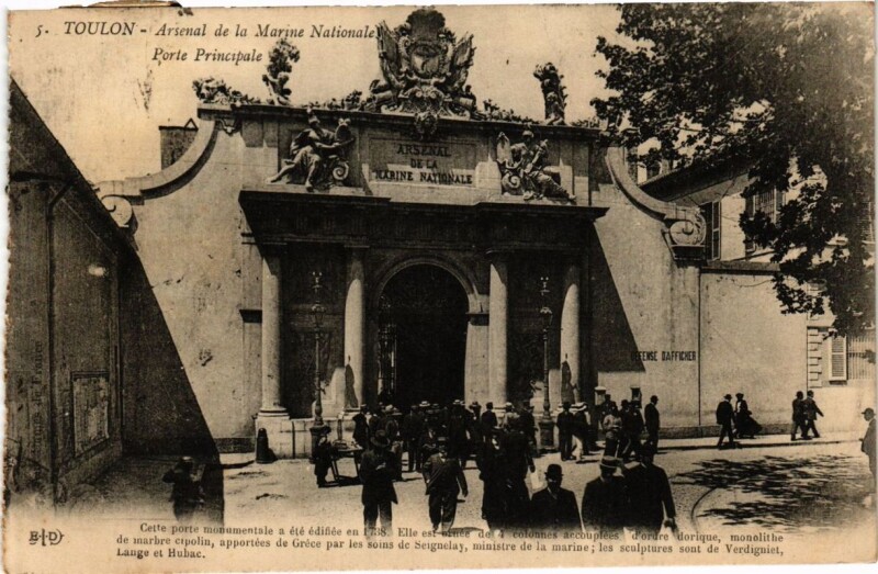 Carte postale ancienne Toulon Arsenal de la Marine Nationale à Toulon