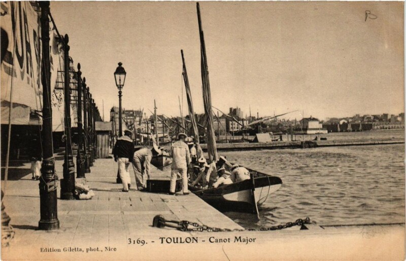 Carte postale ancienne Toulon Canot Major à Toulon