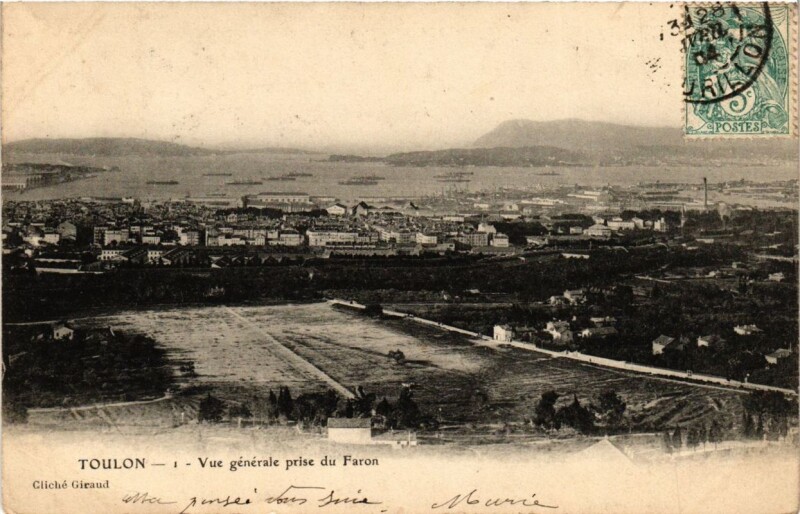 Carte postale ancienne Toulon Vue générale prise du Faron à Toulon