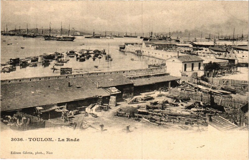 Carte postale ancienne Toulon La Rade à Toulon