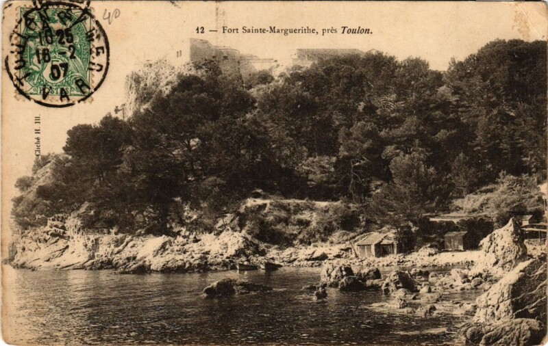 Carte postale ancienne Toulon Fort Sainte-Marguerithe à Toulon